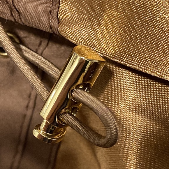 Planet Ladies Faux Fur Hooded Cognac Zippered Down Filled Puffer Coat - Sz 10 - Picture 10 of 14